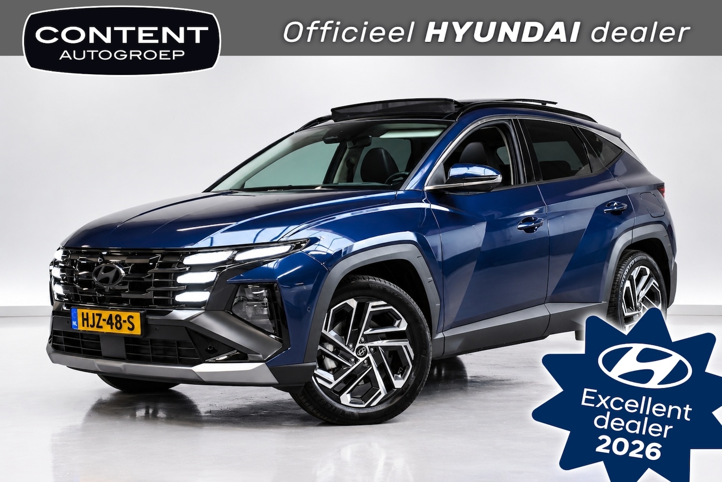 Hyundai Tucson - 1.6 T-GDi Plug In Hybride Premium Sky I Schuifdak | Navi | 360 Camera | Electr stoelverst. - AutoWereld.nl