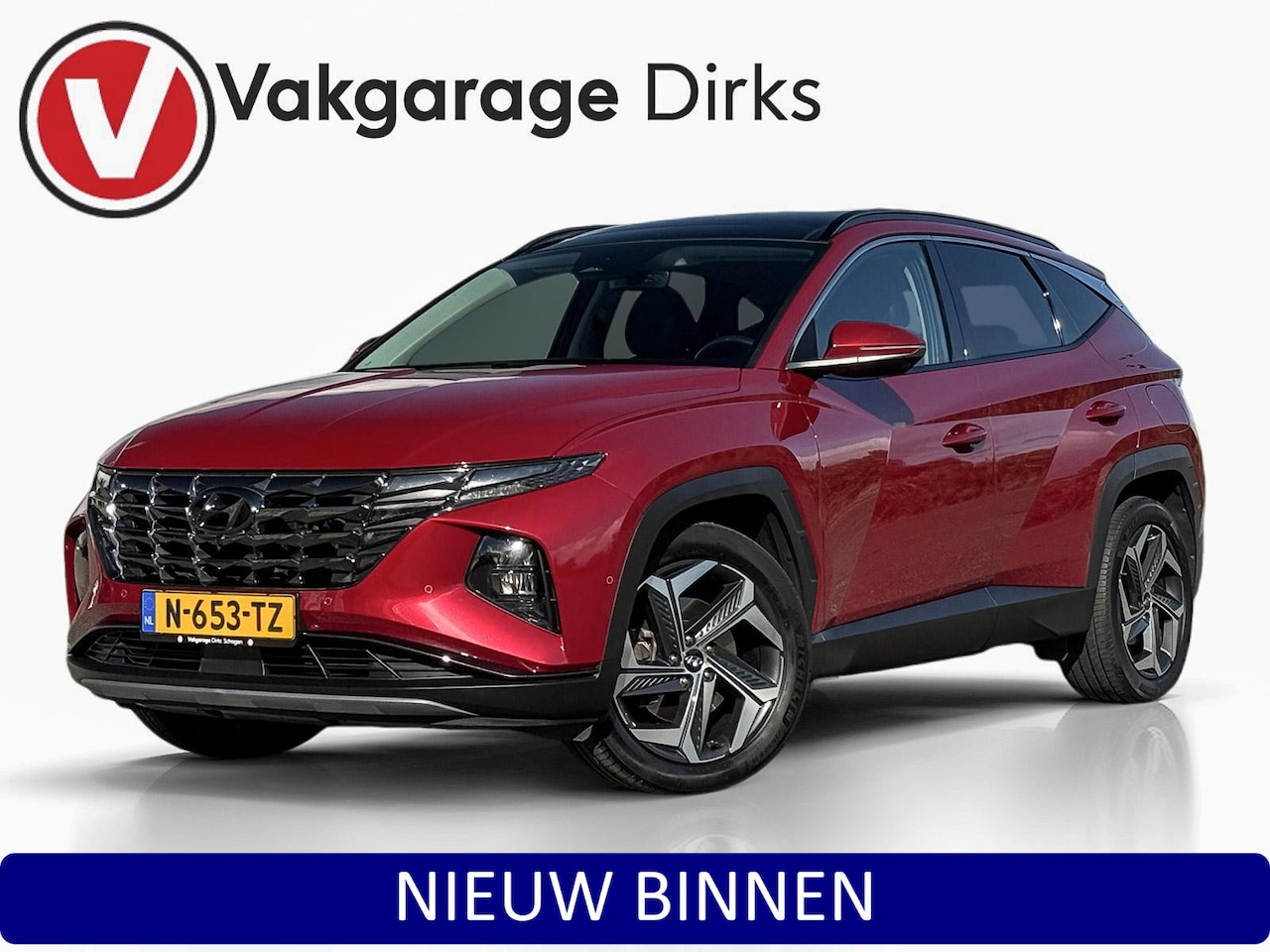 Hyundai Tucson - 1.6 T-GDI HEV 230pk Premium Sky ✅ Pano ✅ Leder ✅ 360Cam - AutoWereld.nl