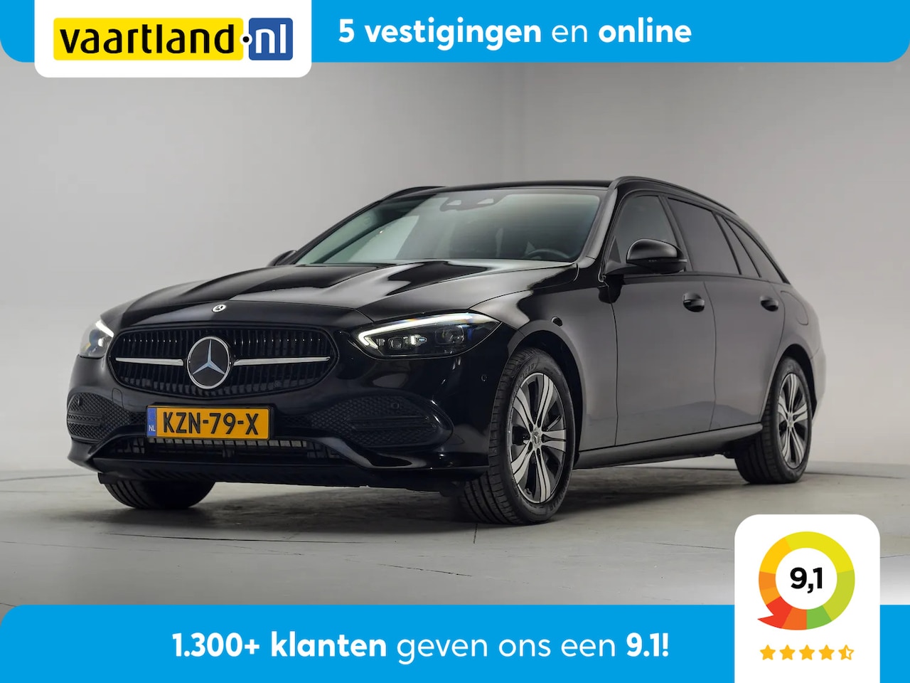Mercedes-Benz C-klasse Estate - 300 e Luxury [ SoH 93,4% | LED Apple/Android Camera Half-leder ] - AutoWereld.nl