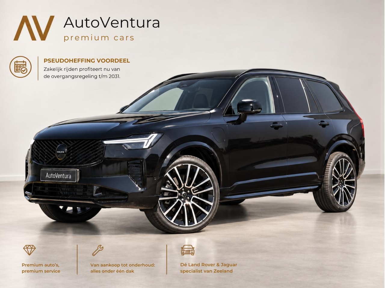Volvo XC90 - T8 Plug-in hybrid AWD Plus Dark | B&W Audio | 7 Persoons | Stuurwiel verwarming | Trekhaak - AutoWereld.nl