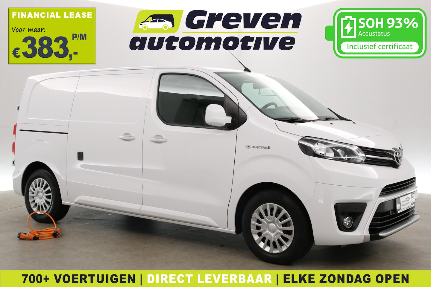 Toyota ProAce - Elektrisch 75 kWh L2H1 | Snelladen | SOH 93% | Airco | Cruise | Camera | Carplay | 3 Zits - AutoWereld.nl