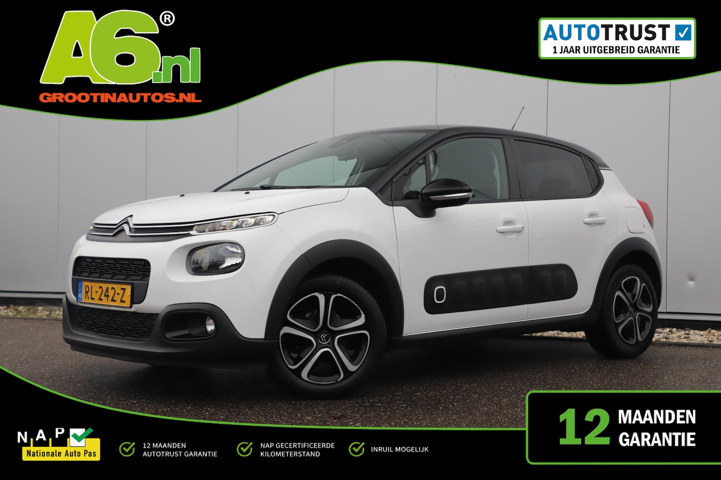 Citroën C3 - 1.2 PureTech Feel Edition Navigatie Carplay Android Climate Cruise Control Parkeersensor R - AutoWereld.nl