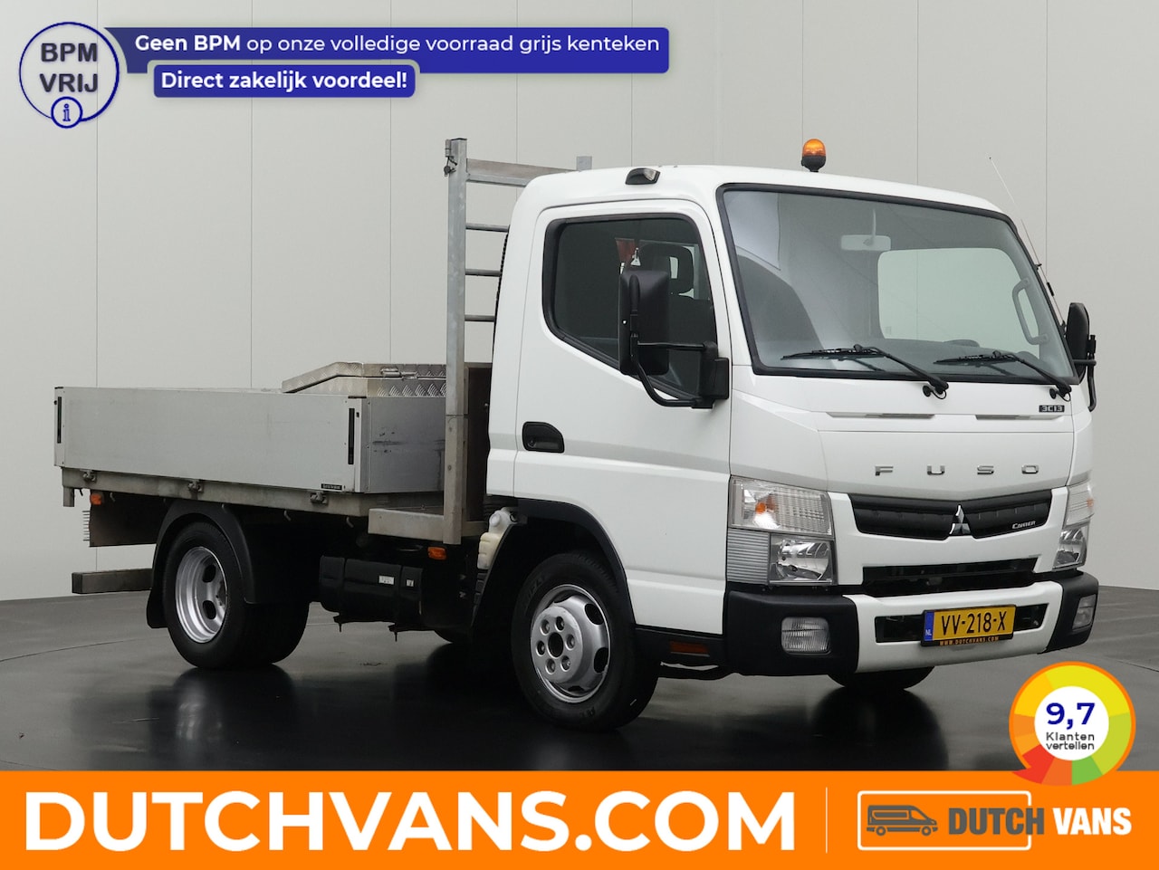 Mitsubishi Canter - 3C13 3.0 DI Automaat Kipper | Kraan | 3-Zits | 3500Kg Trekhaak - AutoWereld.nl