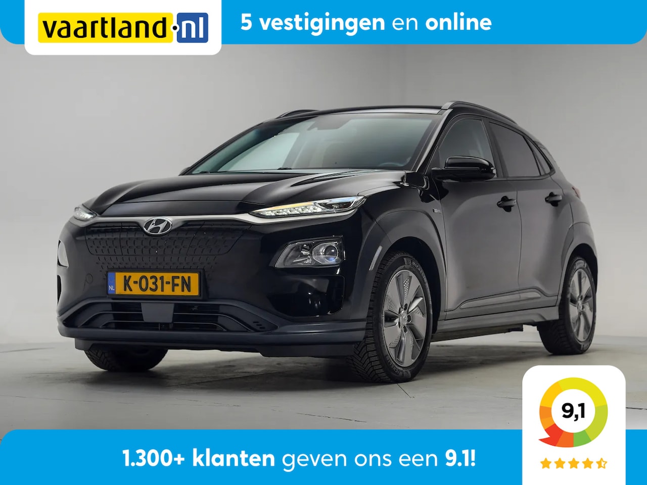 Hyundai Kona Electric - EV Comfort 64 kWh 3-fase [ Navi Adapt.cruise Camera Apple/Android ] - AutoWereld.nl