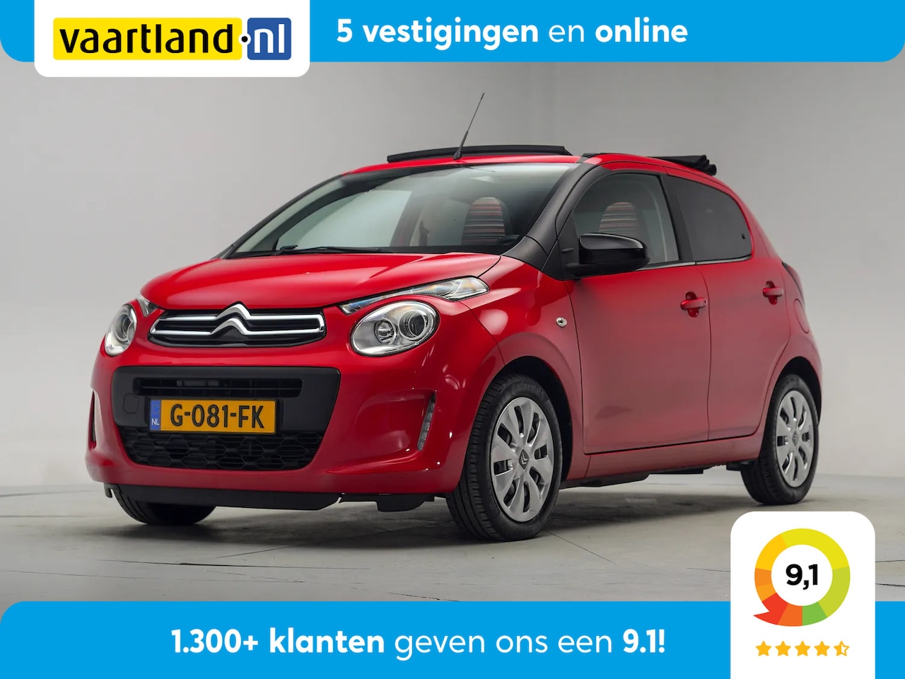 Citroën C1 - 1.0 VTi Airscape Feel [ Opendak Airco ] - AutoWereld.nl