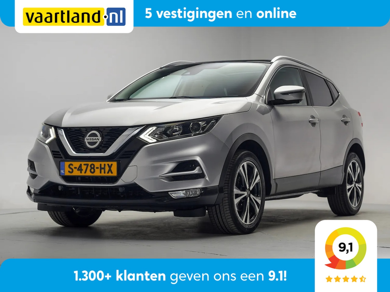 Nissan Qashqai - 1.3 DIG-T N-Connecta Aut. [ Trekhaak Navi Apple/Android Panoramadak Camera ] - AutoWereld.nl