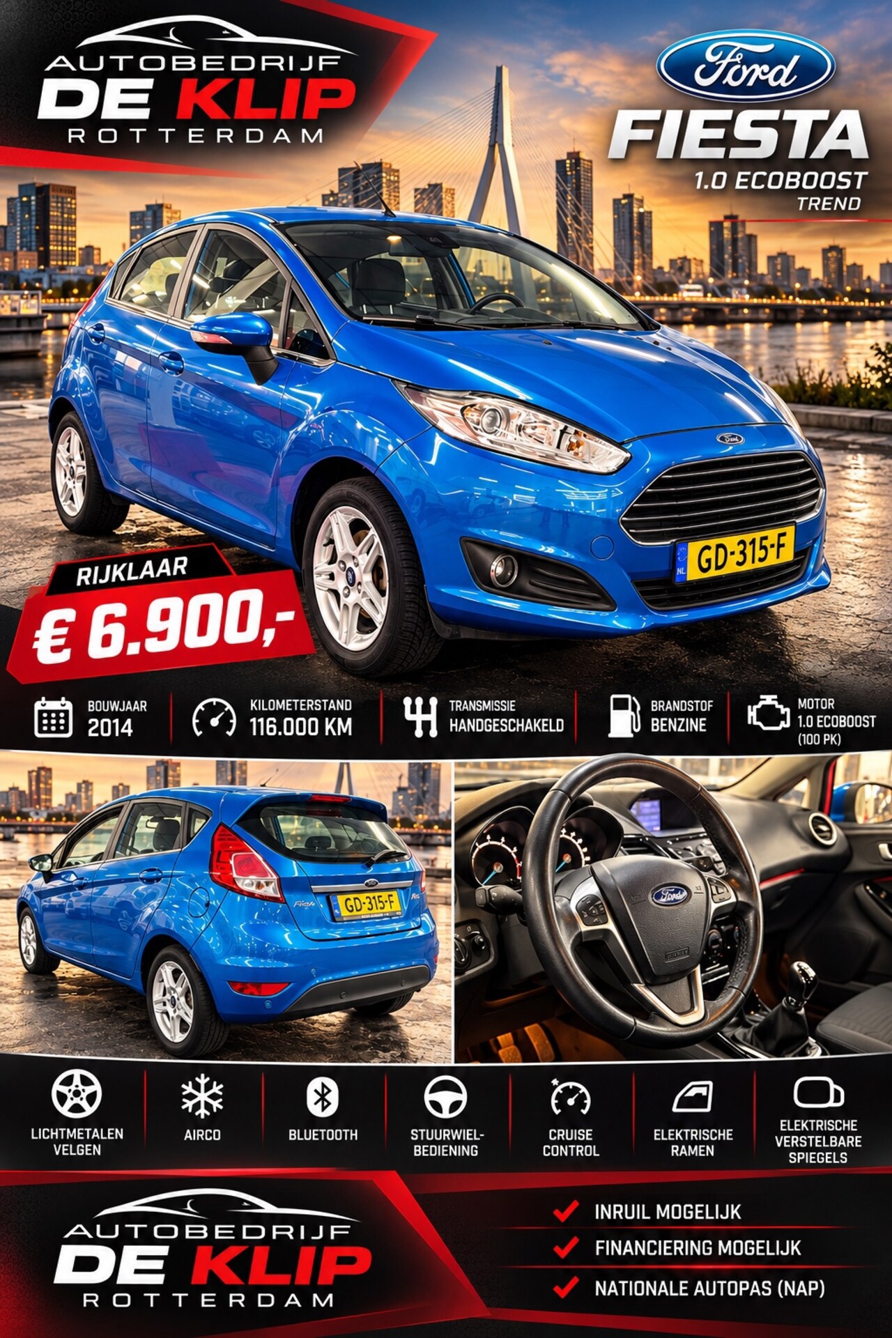 Ford Fiesta - 1.0 Titanium|116000KM|Navigatie|Airco| - AutoWereld.nl