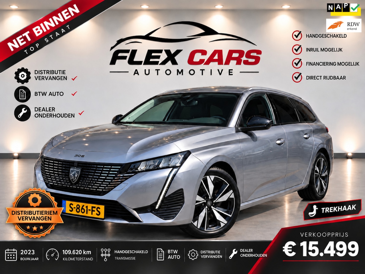 Peugeot 308 SW - 1.2 PureTech Allure|Trekhaak|BTWauto|Eerste eigenaar - AutoWereld.nl
