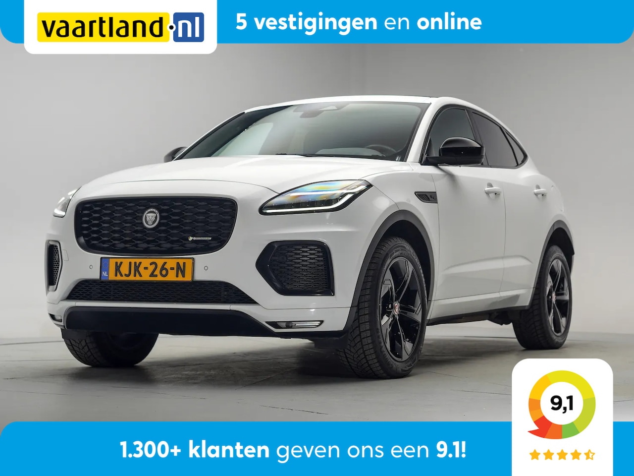 Jaguar E-Pace - 1.5 P300e AWD R-Dynamic SE Blackpack [ SoH 97,7% | Panorama Stoelventilatie Camera Apple/A - AutoWereld.nl