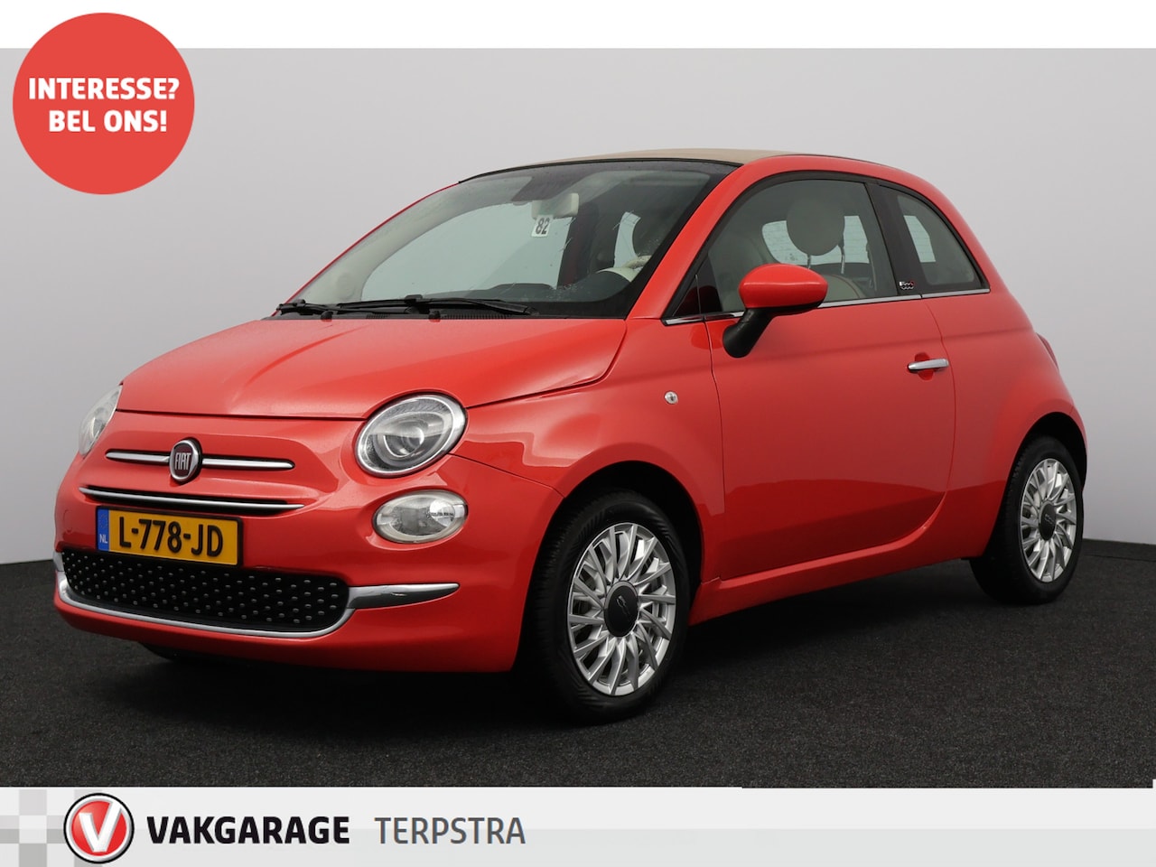 Fiat 500 C - 1.2/ Facelift!/ AUTOMAAT!/ 15'' LMV/ LED Dagrijverl./ Elek. Kap/ Bluetooth/ Media-Systeem/ - AutoWereld.nl