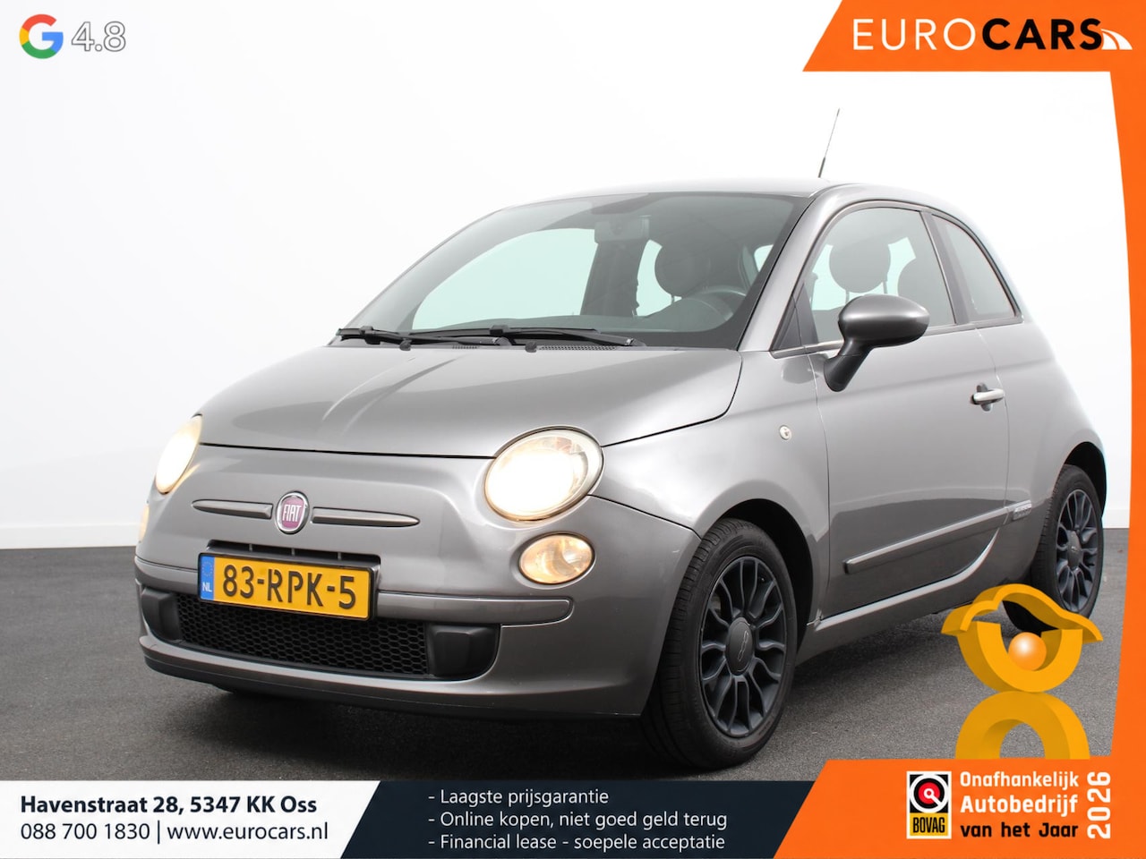 Fiat 500 - 0.9 TwinAir Plus Airco Lichtmetalen Velgen Sportstoelen - AutoWereld.nl