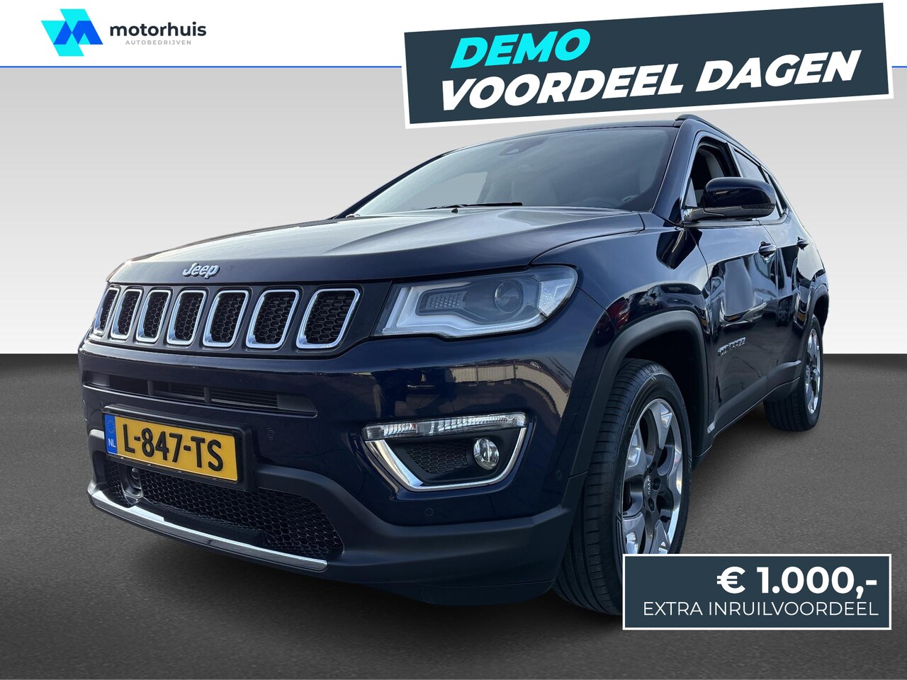 Jeep Compass - 1.4 MultiAir 140pk Limited | Airconditioning automatische dual-zone | Digitale radio-ontva - AutoWereld.nl