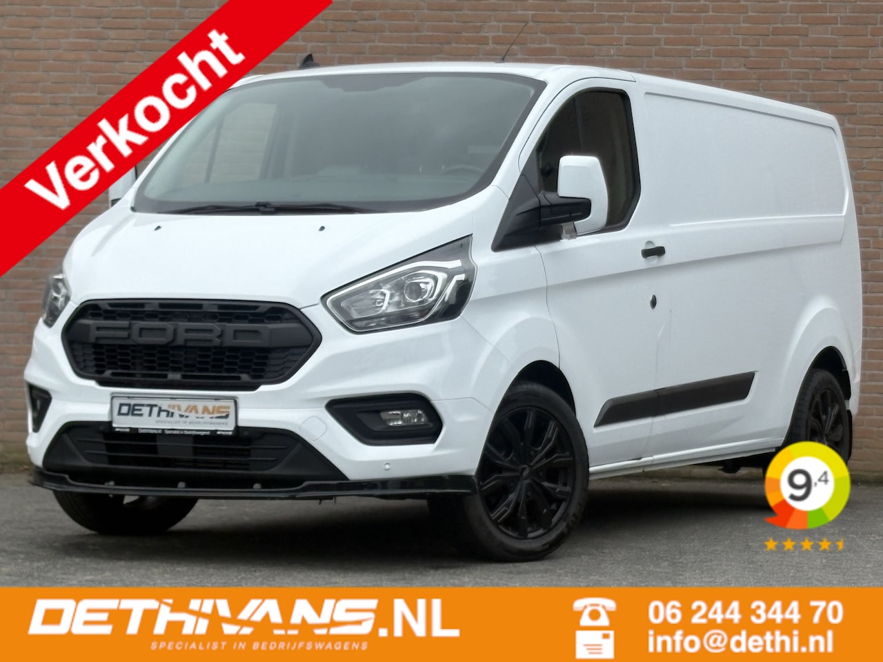 Ford Transit Custom - 2.0TDCI 130PK Lang Raptor Edition / 2.800KG Trekhaak / Cruiseccontrol / Euro6 - AutoWereld.nl