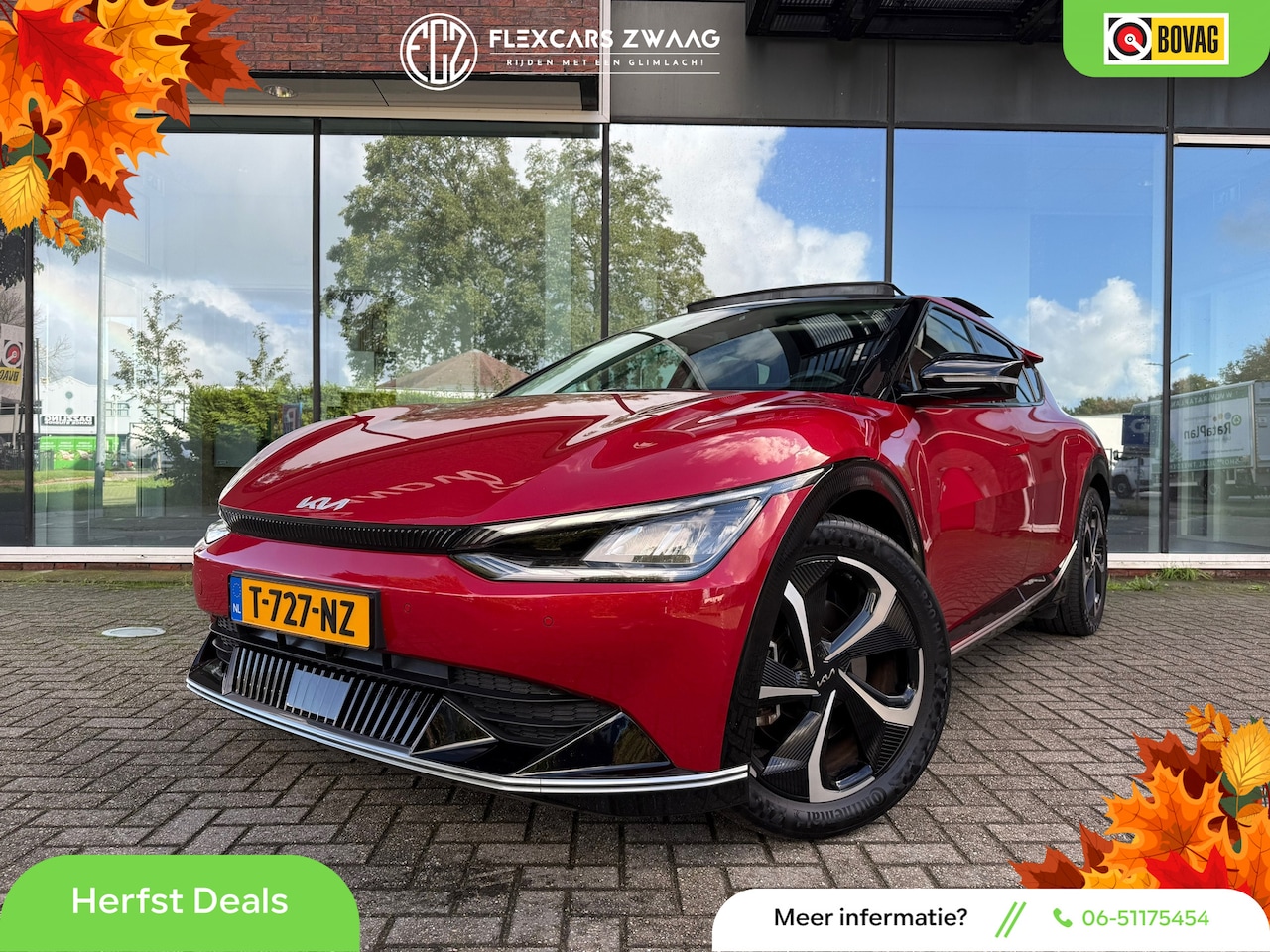 Kia EV6 - Plus Advanced 77.4 kWh - Automaat - Navi - Panodak - Leder - Org.NL - AutoWereld.nl