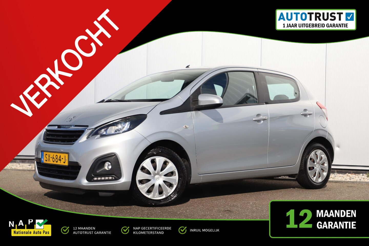 Peugeot 108 - 1.0 e-VTi Active Radio Bluetooth Airco LED Elektrische Ramen - AutoWereld.nl
