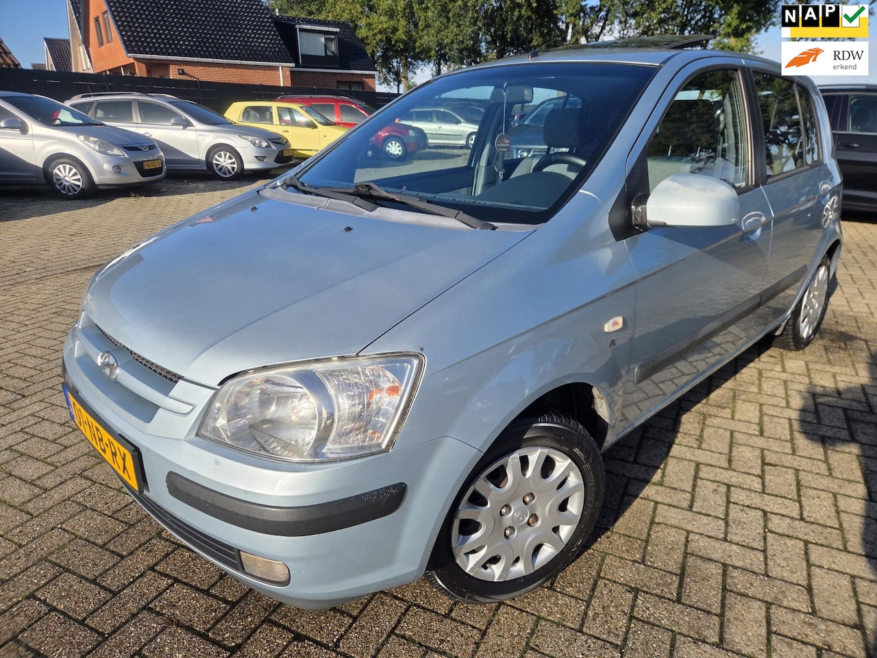 Hyundai Getz - 1.3i GLS Sky 5Drs 2003. Airco/Dakraam/Spoiler etc.. APK 02-2027 - AutoWereld.nl