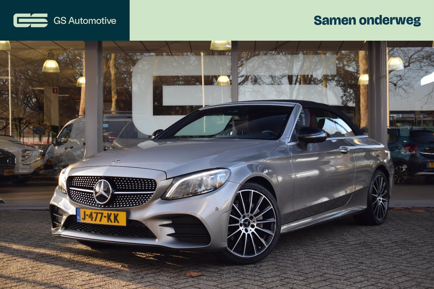 Mercedes-Benz C-klasse Cabrio - 180 AMG Premium Plus BURMESTER|AIRSCARF|360CAM|LED - AutoWereld.nl