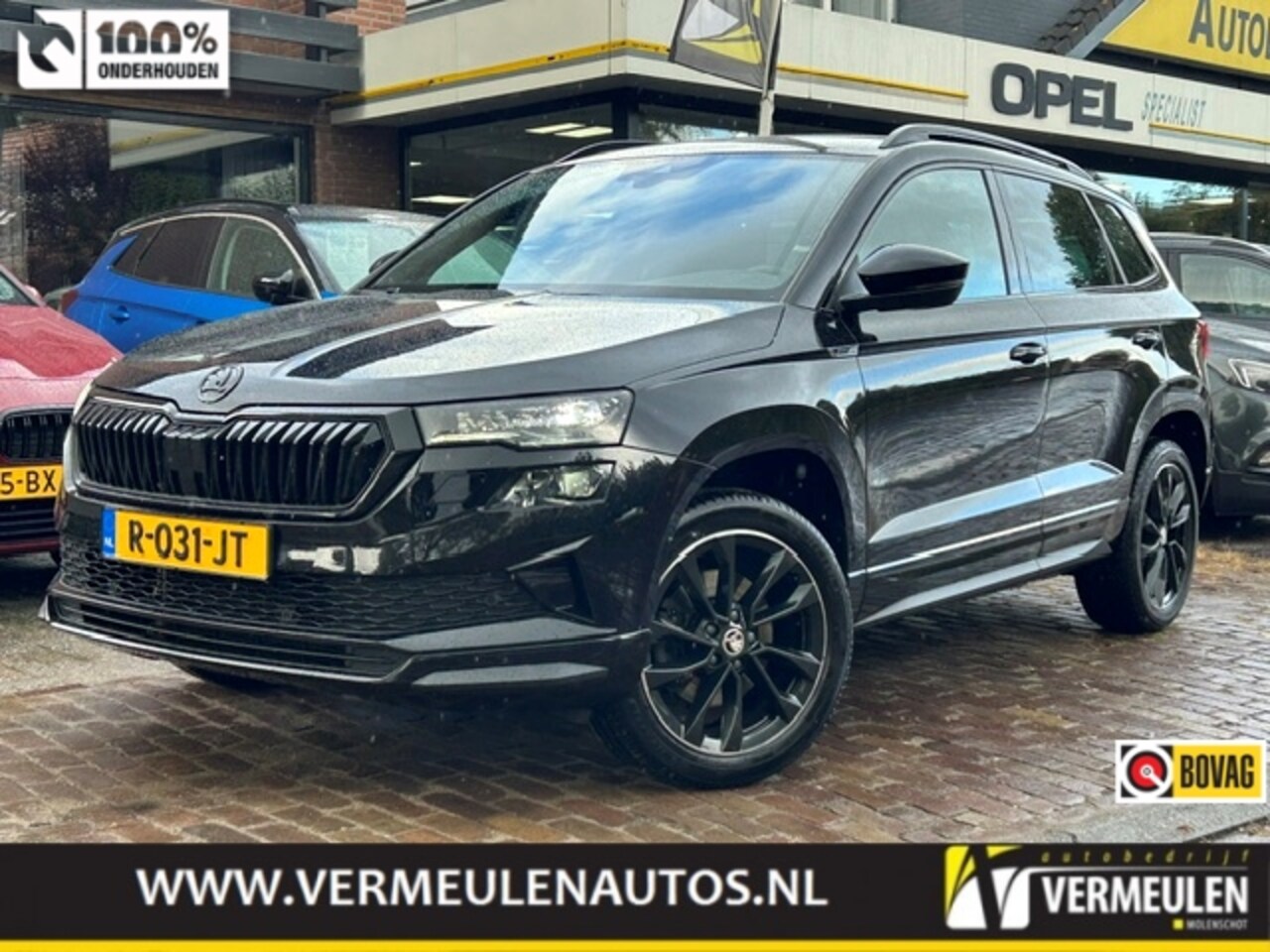 Skoda Karoq - 1.5 TSI 150PK DSG-7 Sportline Business + 18"/ Navi/ Clima/ Cruise/ Full-LED/ Camera/ Winte - AutoWereld.nl