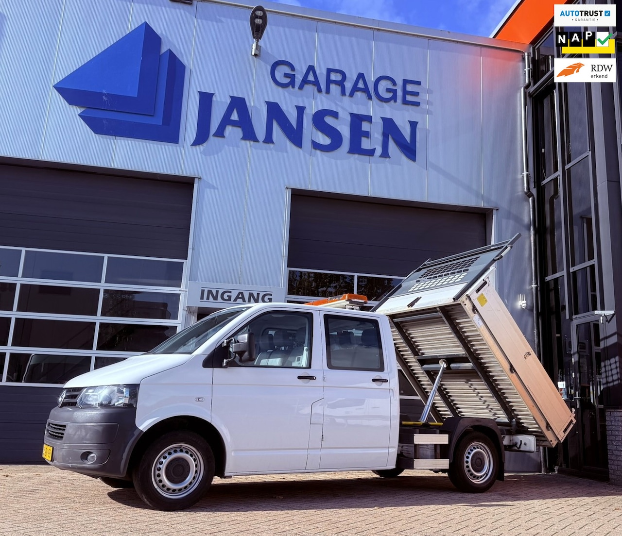 Volkswagen Transporter - 2.0 TDI L2H1 DC Kipper-6 Persoons-Marge-Kieper-Laadbak - AutoWereld.nl