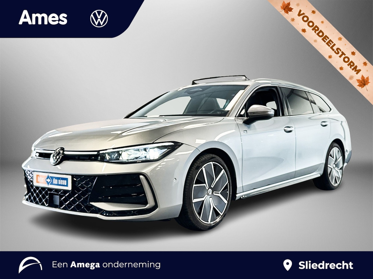 Volkswagen Passat Variant - 1.5 eTSI 150pk DSG R-Line Edition | Panoramadak | Parkeersensoren voor & achter | Achterui - AutoWereld.nl