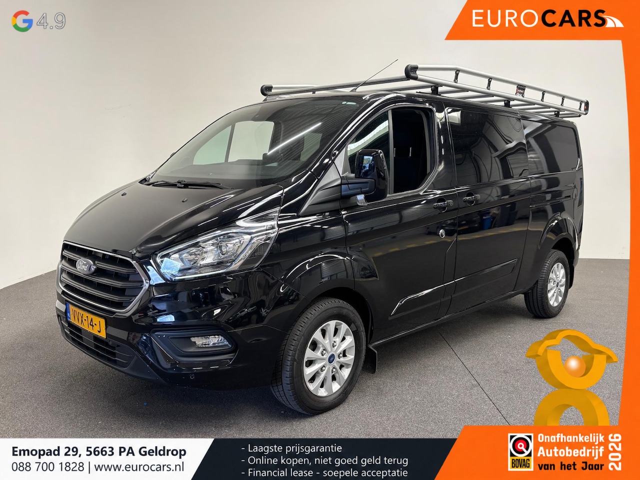 Ford Transit Custom - 300 2.0 TDCI L2H1 Limited Dubbele Cabine Automaat Navi Airco 2 Schuifdeuren Trekhaak Parke - AutoWereld.nl