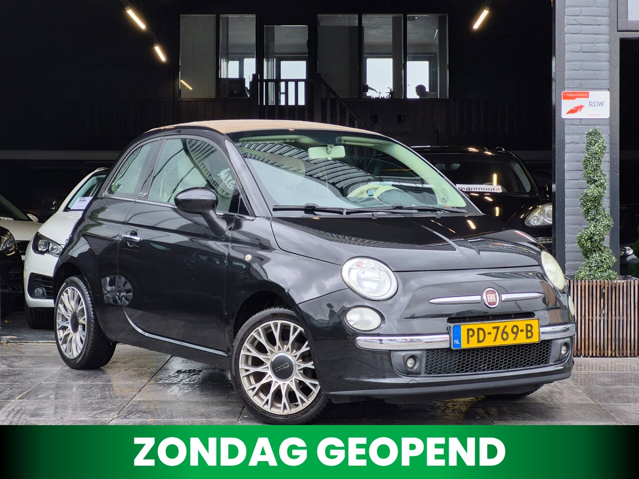 Fiat 500 C - 1.2 Lounge|Airco|El Pakket|Parkeersensoren|APK - AutoWereld.nl