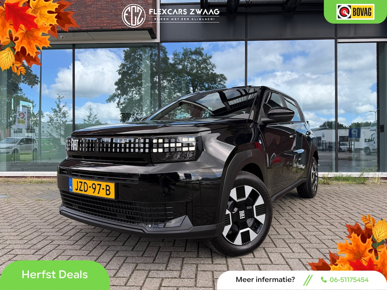 Fiat Grande Panda - 1.2 Hybrid ICON - Automaat - Media - Airco - Nieuw!! - Org.NL - AutoWereld.nl