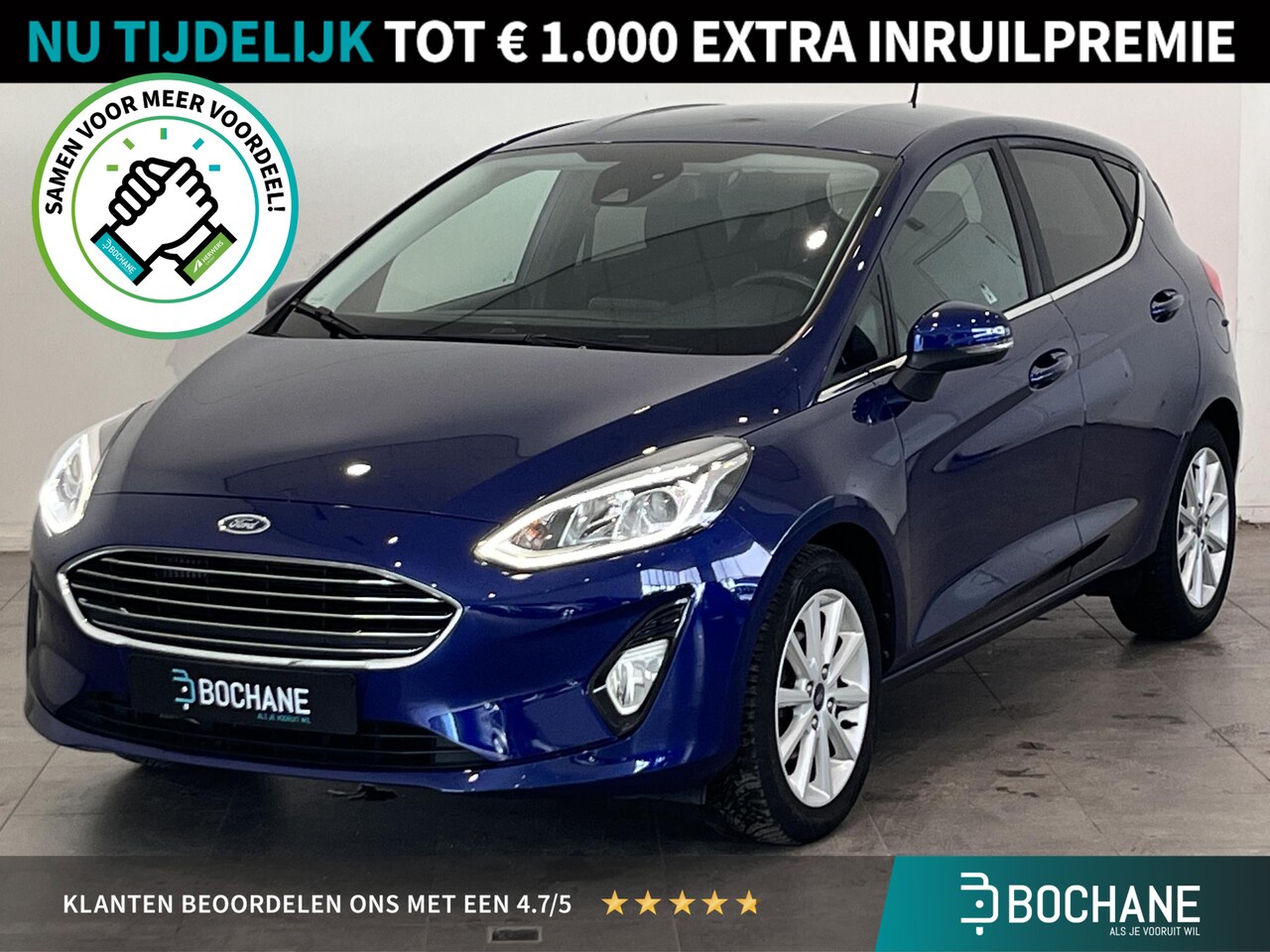 Ford Fiesta - 1.0 EcoBoost Titanium | Cruise Control | Climate Control | Keyless Entry & Start | Parkeer - AutoWereld.nl