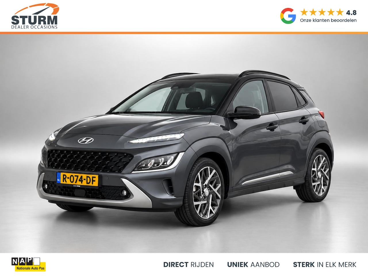 Hyundai Kona - 1.6 GDI HEV Premium incl. Trekhaak! - AutoWereld.nl
