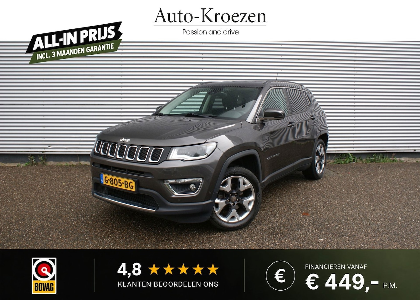Jeep Compass - 1.4 MultiAir Limited | Led | Org NL | Camera | Cruise ? Beats Audio | - AutoWereld.nl