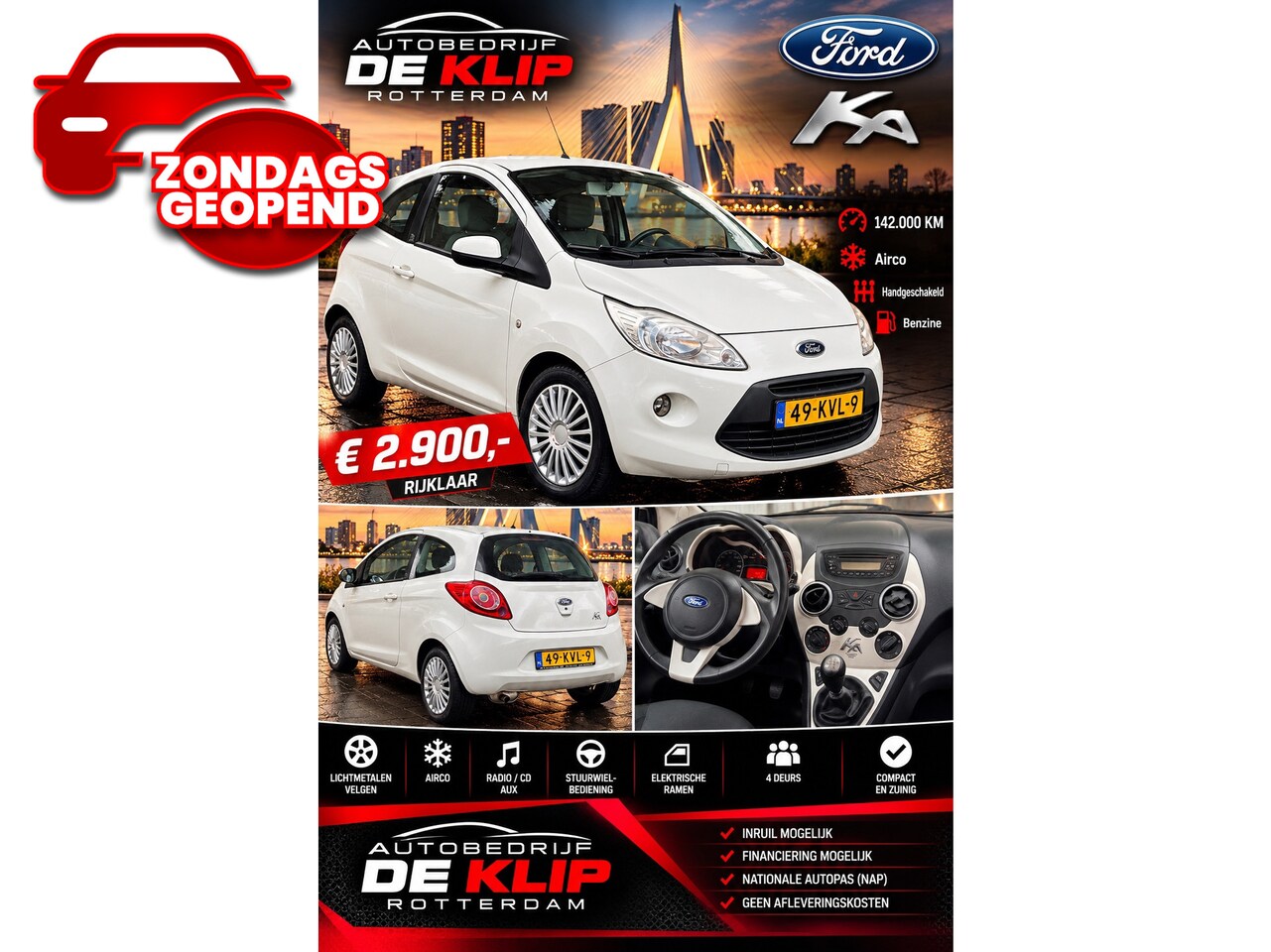 Ford Ka - 1.2 Titanium|Airco|142000KM| - AutoWereld.nl