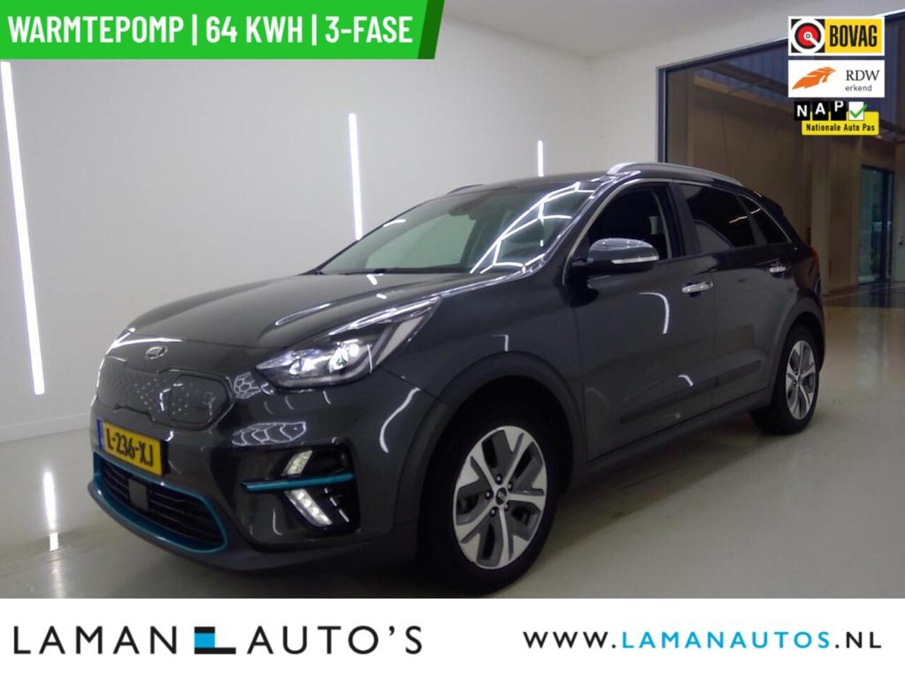 Kia e-Niro - ExecutiveLine 64 kWh | SOH 100% | Warmtepomp 3-fase Open dak Leder JBL CarPlay ECC Nav ACC - AutoWereld.nl