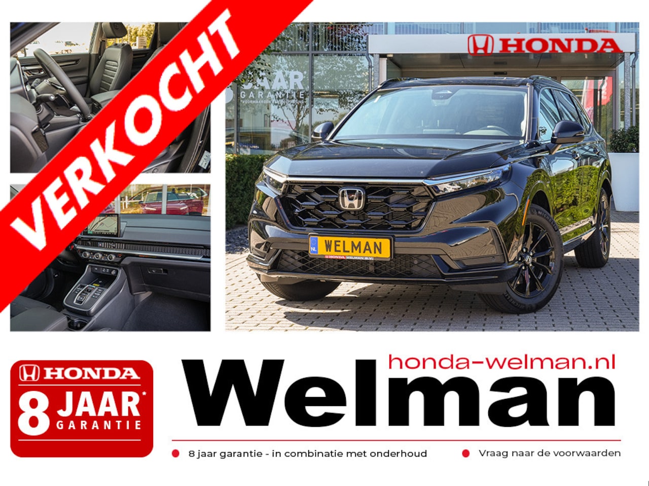 Honda CR-V - 2.0i e:HEV ELEGANCE TECH - NIEUW - FULL HYBRID - RAAMLIJSTEN PIANO LAK ZWART - MY27 - AutoWereld.nl