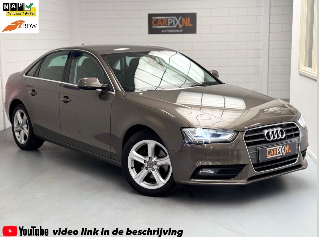 Audi A4 Limousine - 1.8 TFSI 2014, NL-auto, NAP, Havana bruin - AutoWereld.nl