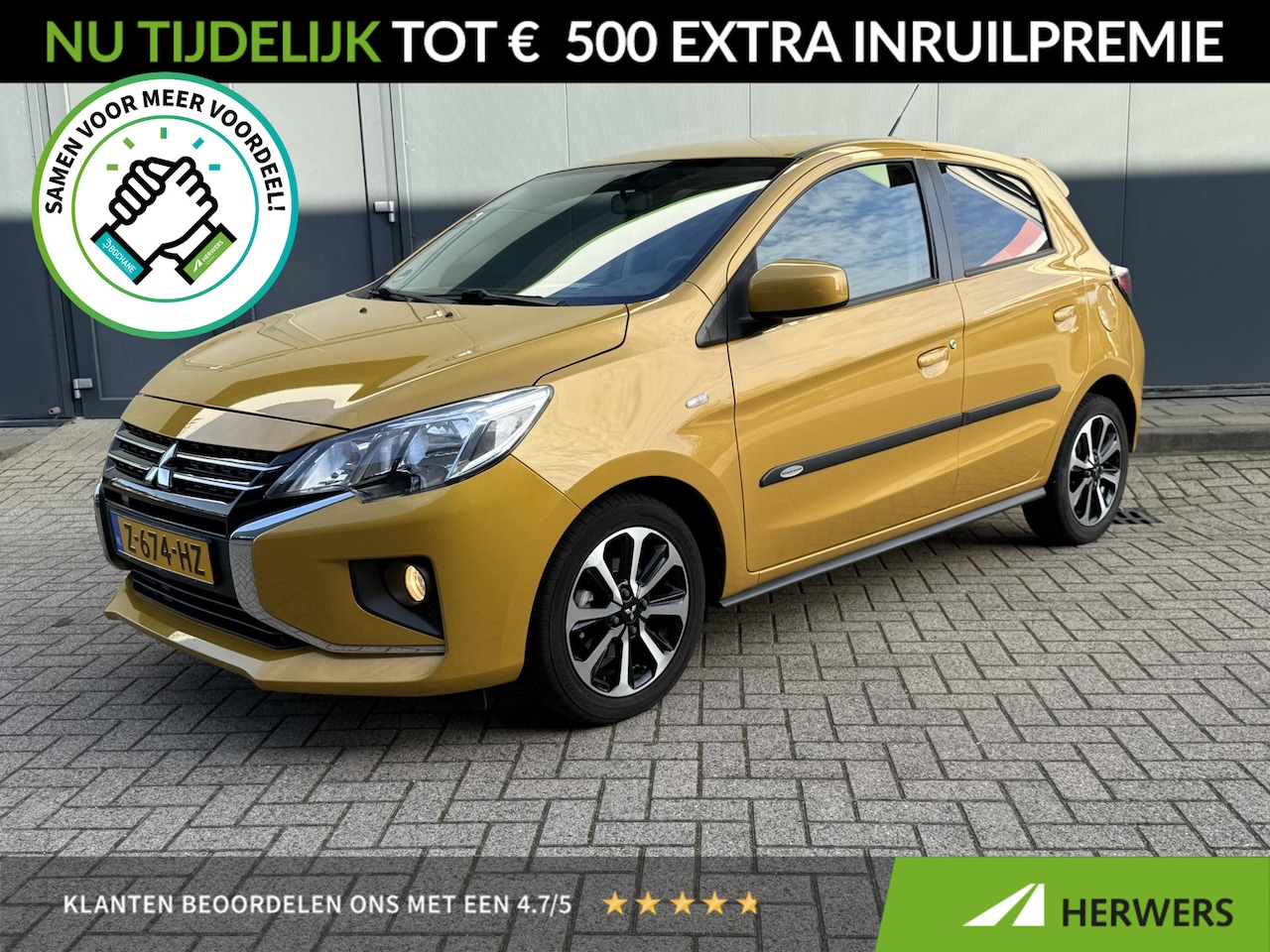 Mitsubishi Space Star - 1.2 Intense / Automaat / Climate Control / Cruise Control / Stoelverwarming / Android&Appl - AutoWereld.nl