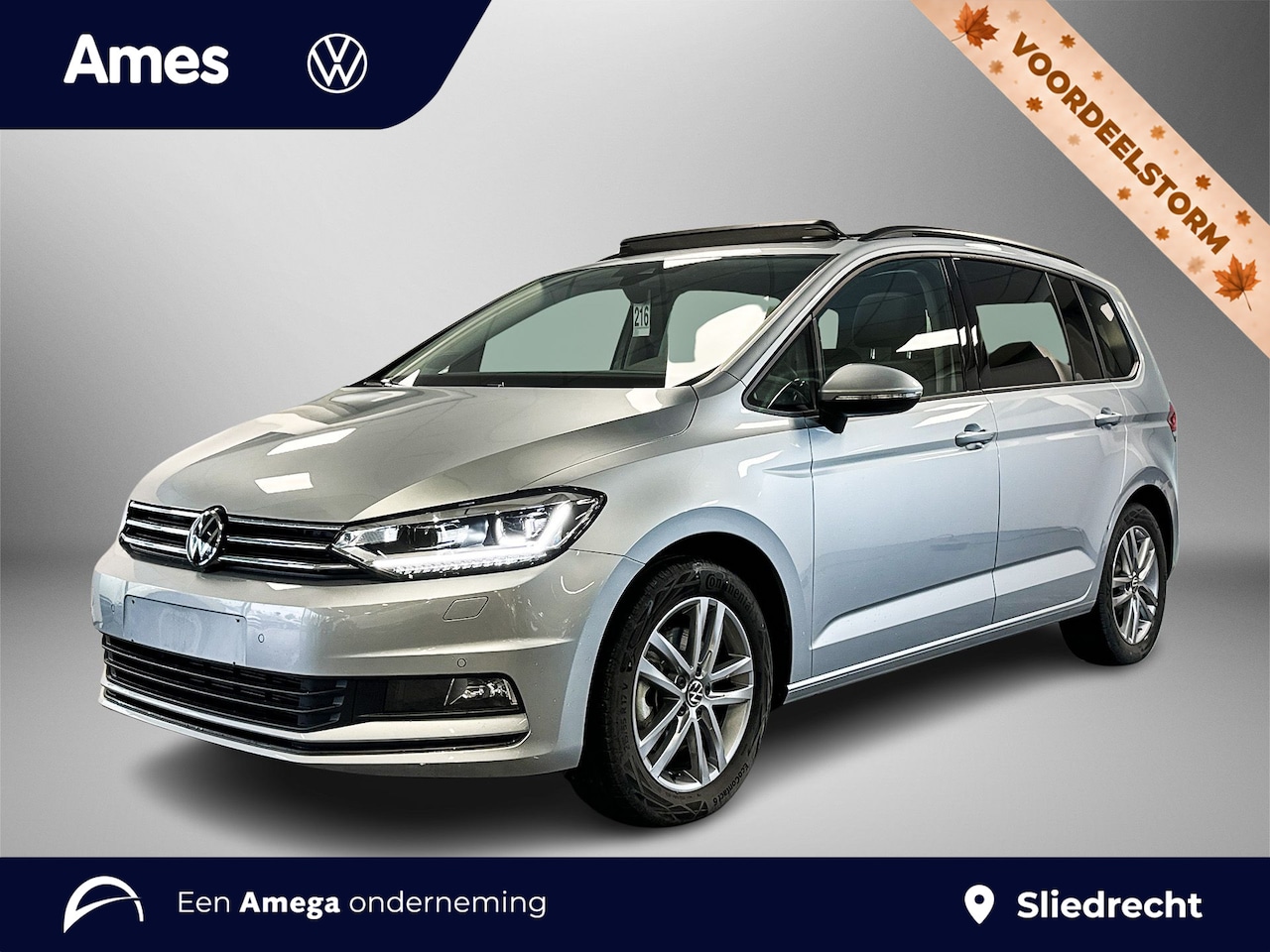 Volkswagen Touran - 1.5 TSI 150pk DSG Comfortline 7p | 7 zitplaatsen | Panoramadak | Dodehoeksensoren - AutoWereld.nl