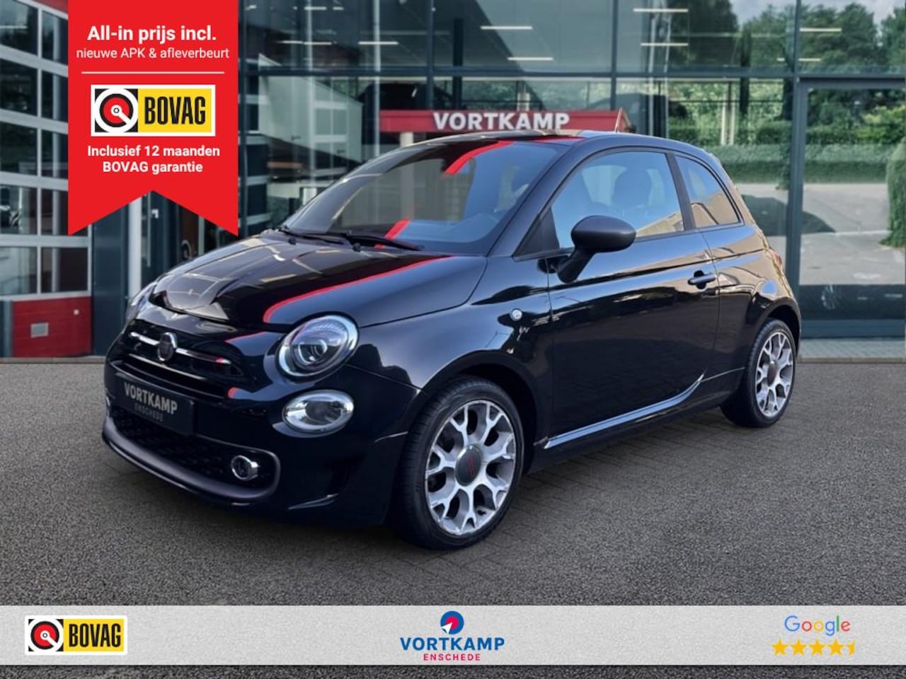 Fiat 500 - 0.9 TwinAir SPORT AIRCO/NAVI/DAB/17INCH-VELGEN - AutoWereld.nl