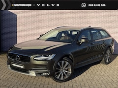 Volvo V90 Cross Country - 2.0 T5 AWD Pro | Pine grey metallic | Maroon Brown Nappa leder | Black Walnut Wood | Trekh