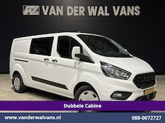 Ford Transit Custom - 2.0 TDCI 130pk Automaat L2H1 Dubbele cabine Euro6 Airco | 5-Zits | Camera | Navigatie | Cr
