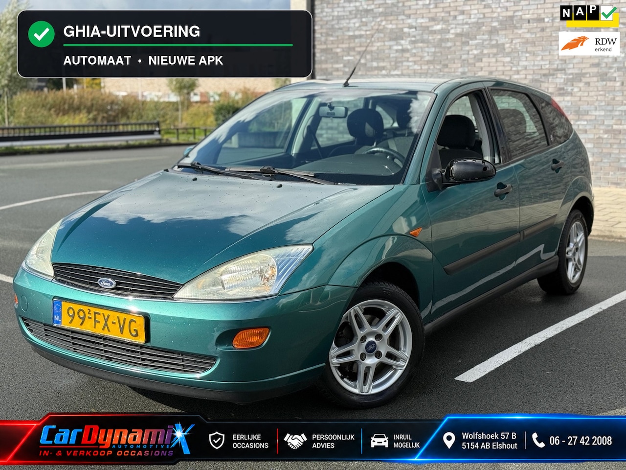 Ford Focus - 1.6-16V Ghia | Automaat | Airco | PDC | Nwe APK - AutoWereld.nl