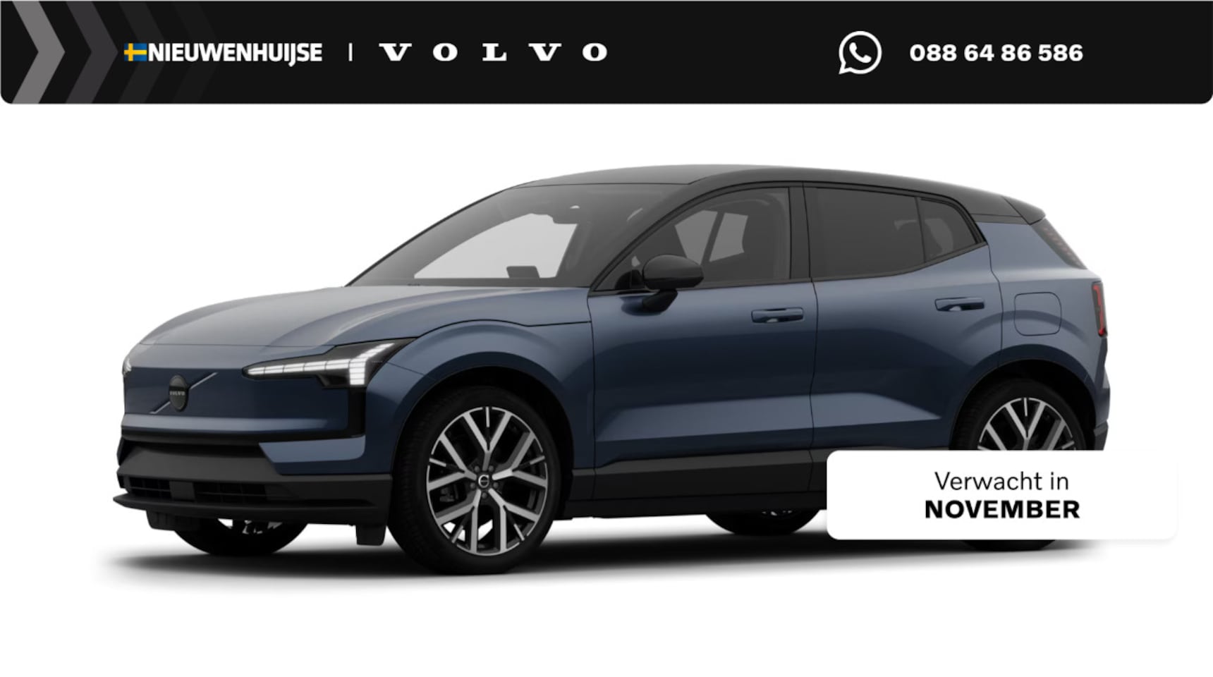 Volvo EX30 - P5 Long Range Plus Black Edition Europa 69 kWh | 20" | Zwart Dak | Black Interieur | Stoel - AutoWereld.nl