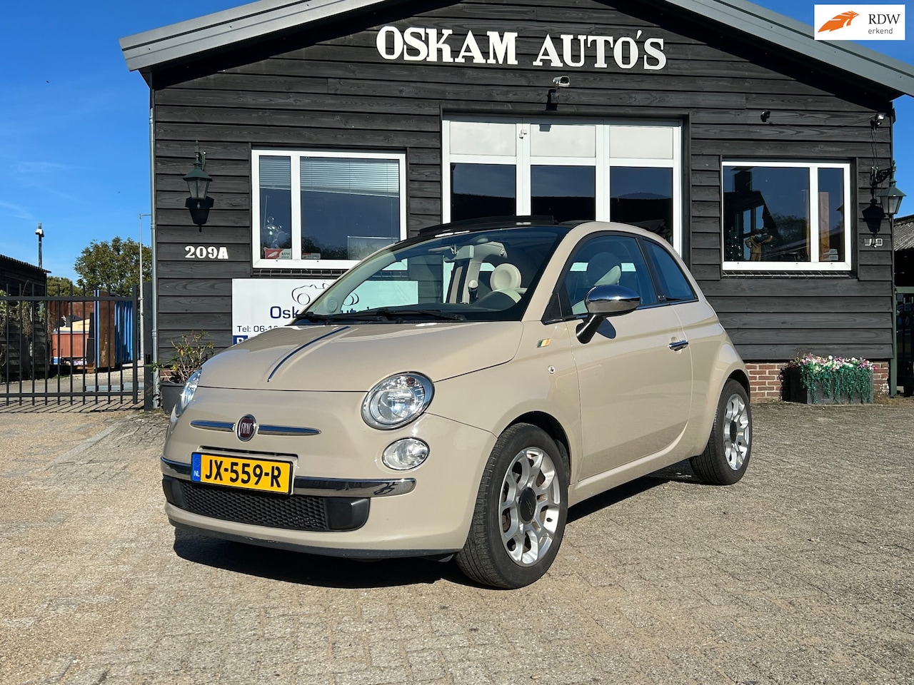 Fiat 500 C - 1.2 Lounge Elec Cabrio dak, Apple car play - AutoWereld.nl