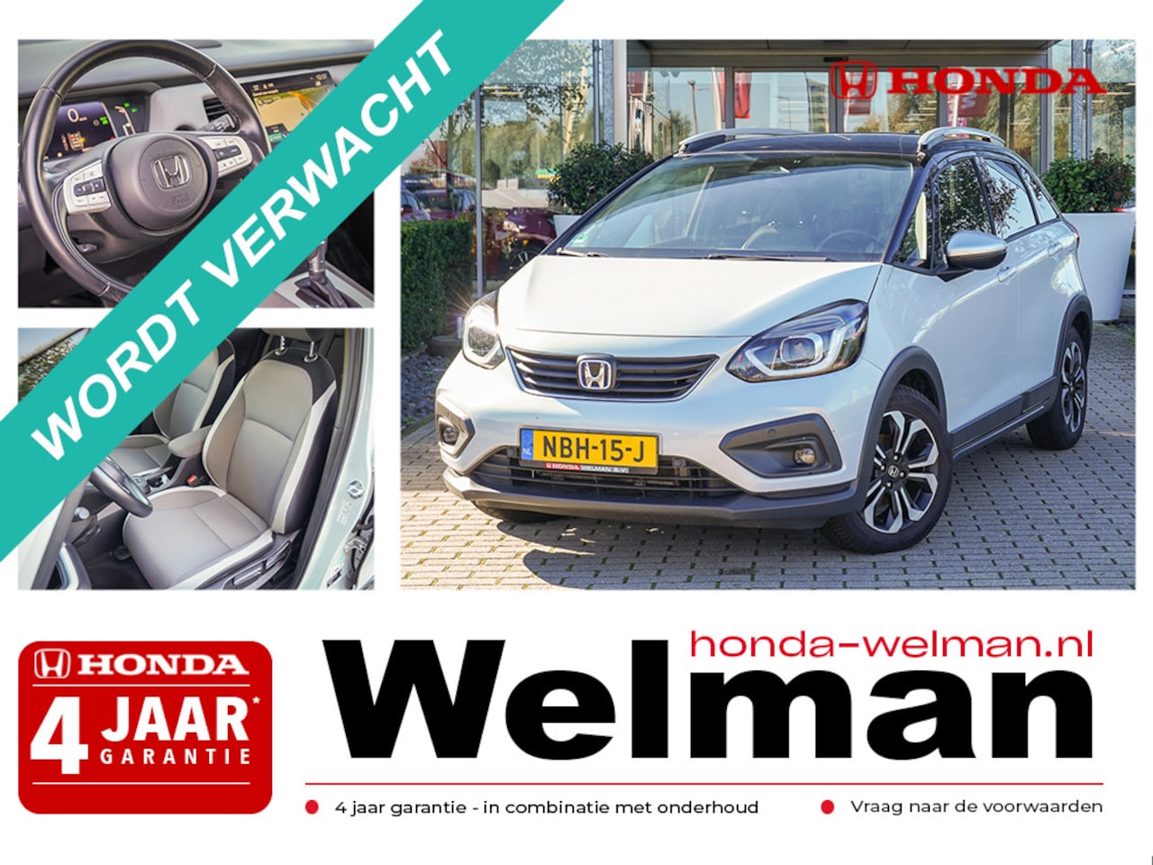 Honda Jazz - 1.5i e:HEV CROSSTAR - ALL WEATHERS - TWO TONE - FULL HYBRID - AutoWereld.nl