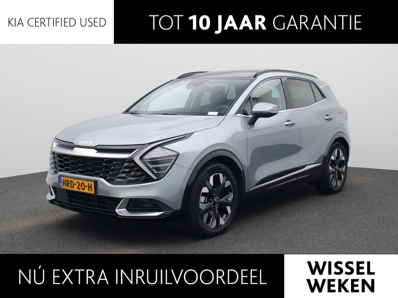 Kia Sportage - 1.6 T-GDi Plug-in Hybrid AWD DynamicPlusLine | Navigatie | Opendak | Elkr klep | Dodehoek - AutoWereld.nl