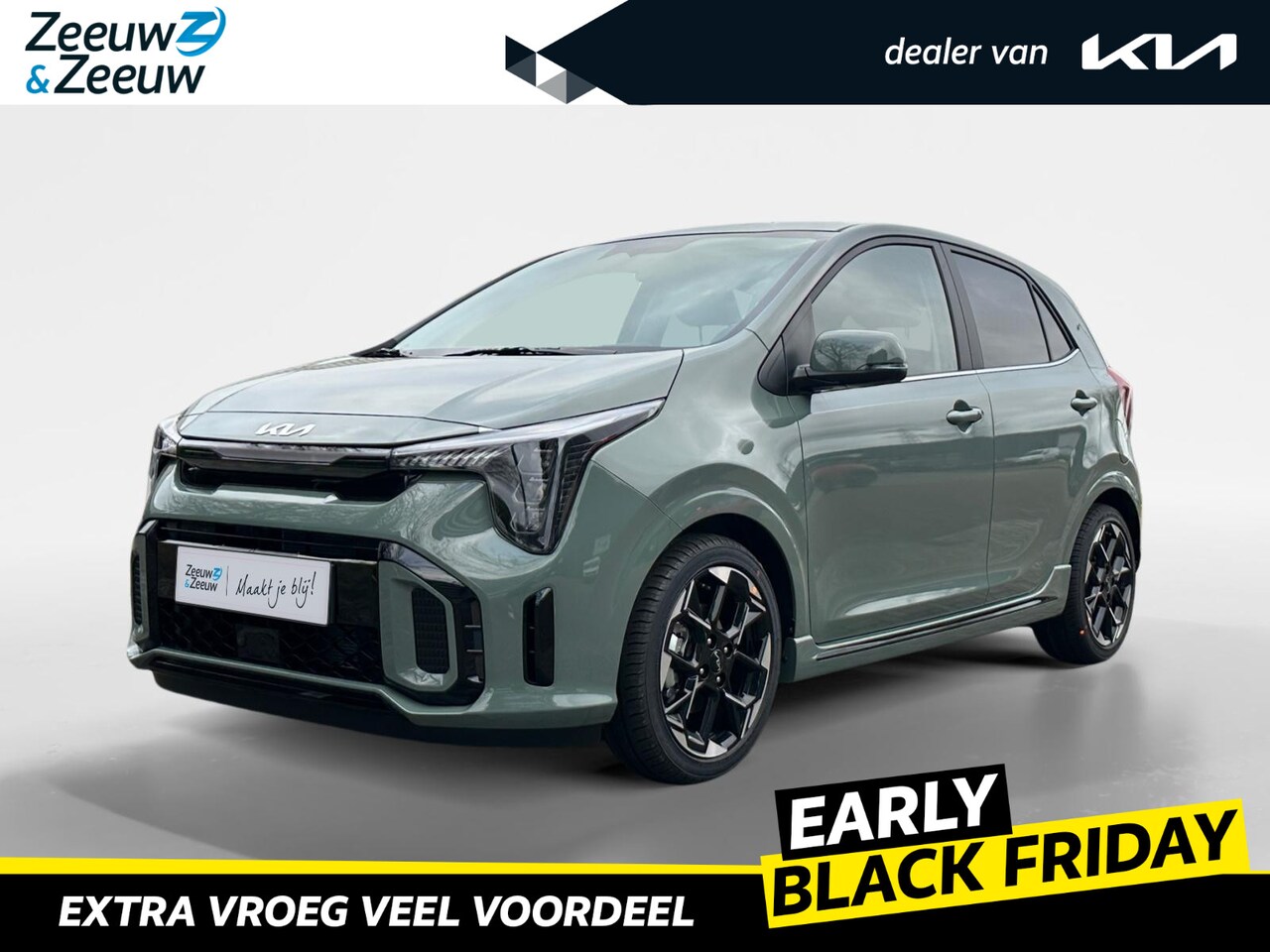 Kia Picanto - 1.0 GDi GT-Line PL VANAF 318,- PER MAAND| bel voor info | Zwarte GT-Line bekleding | NU ME - AutoWereld.nl
