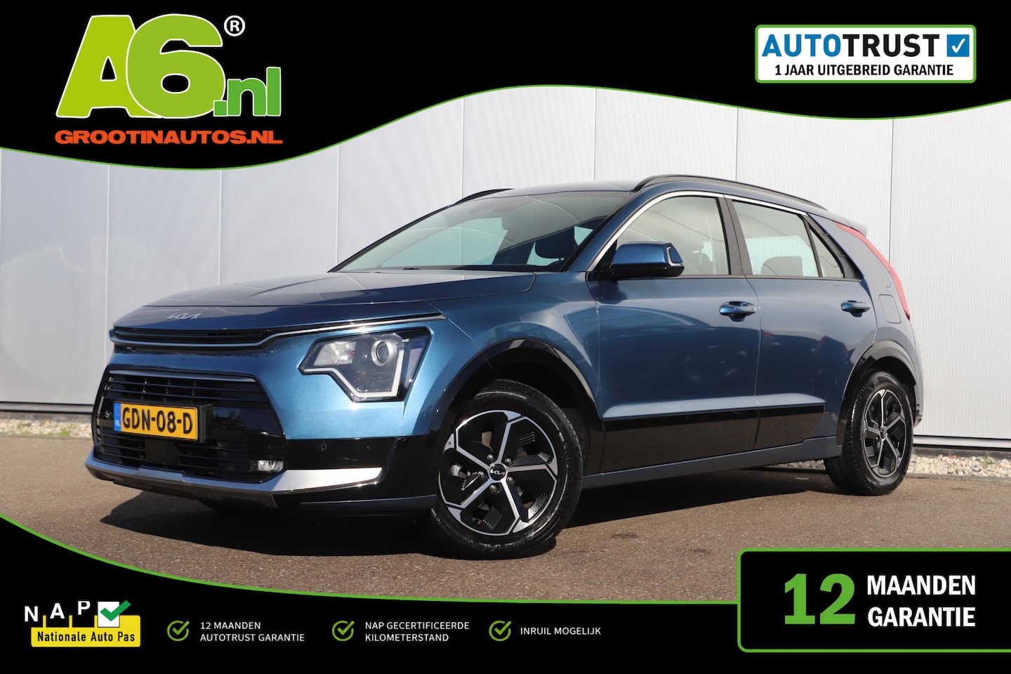 Kia Niro - 1.6 GDi Hybrid DynamicLine Trekhaak Navigatie Achteruitrijcamera - AutoWereld.nl
