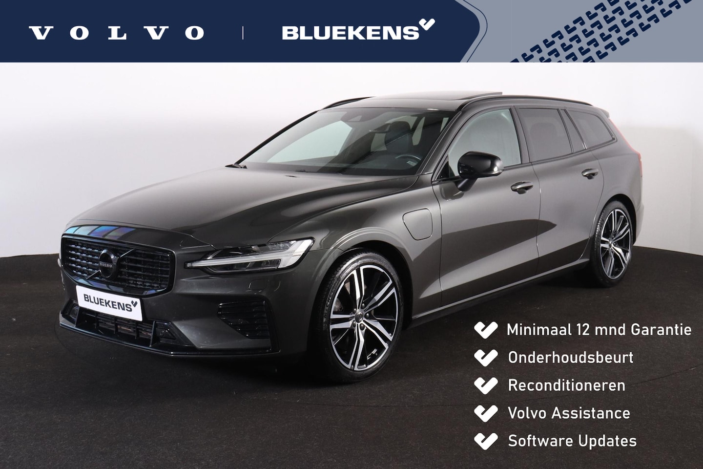 Volvo V60 - T6 Recharge AWD Plus Dark - LONG RANGE - Intellisafe Assist - Panoramisch schuif-/kantelda - AutoWereld.nl