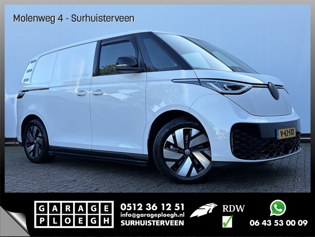 Volkswagen ID. Buzz Cargo - 3-Pers 77kWh Trekhaak Adap.Cruise Carplay Camera Orig.NL 1998KM! - AutoWereld.nl