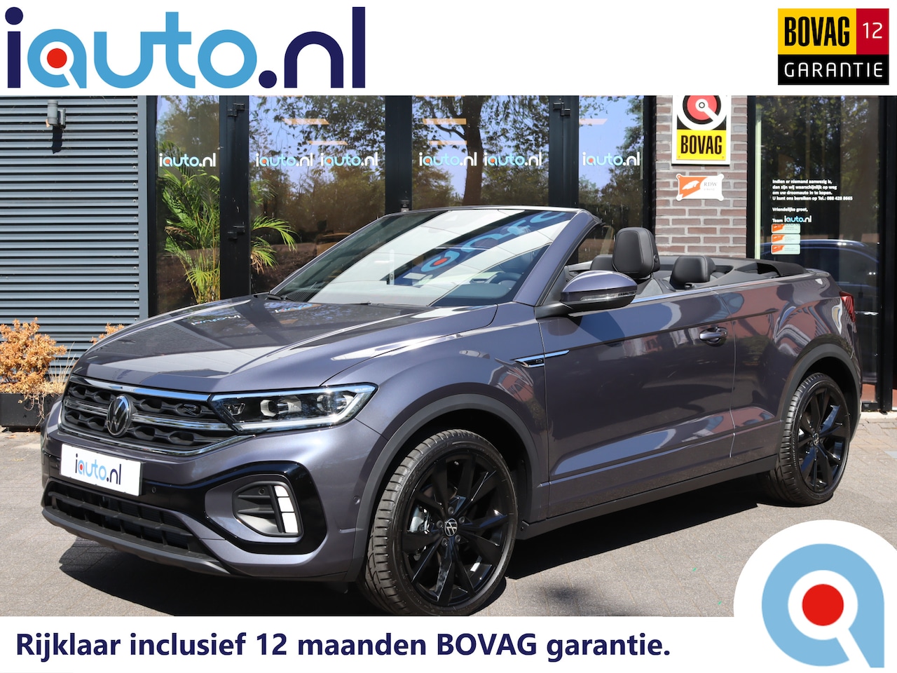 Volkswagen T-Roc Cabrio - 1.5 TSI 150PK DSG R-Line IQ.Light/Keyless/Camera/Dodehoek/19"/Trekhaak afn. - AutoWereld.nl