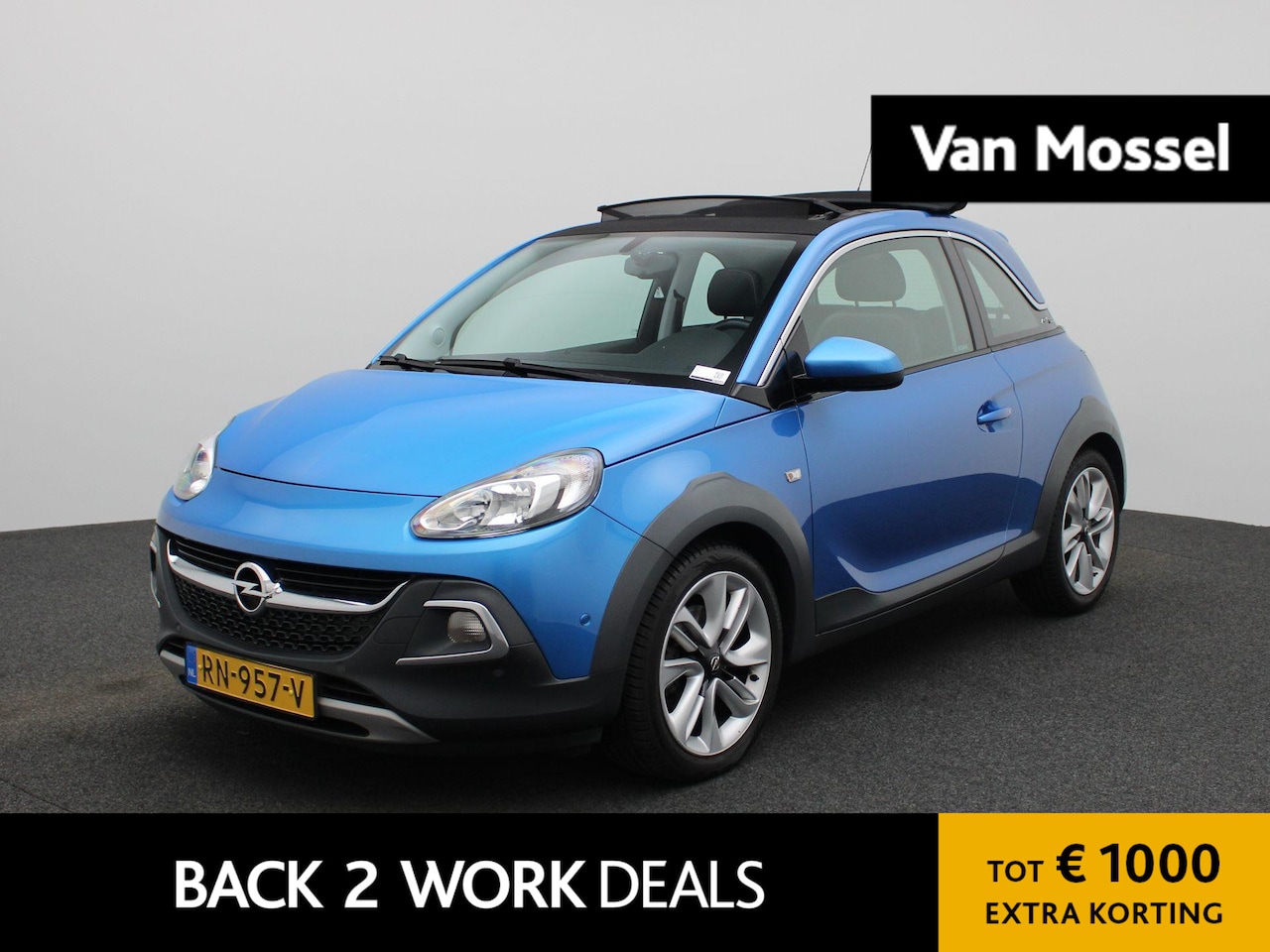 Opel ADAM - 1.0 Turbo Rocks | Elektrisch Vouwdak | Stoelverwarming | Stuurverwarming | Parkeersensoren - AutoWereld.nl